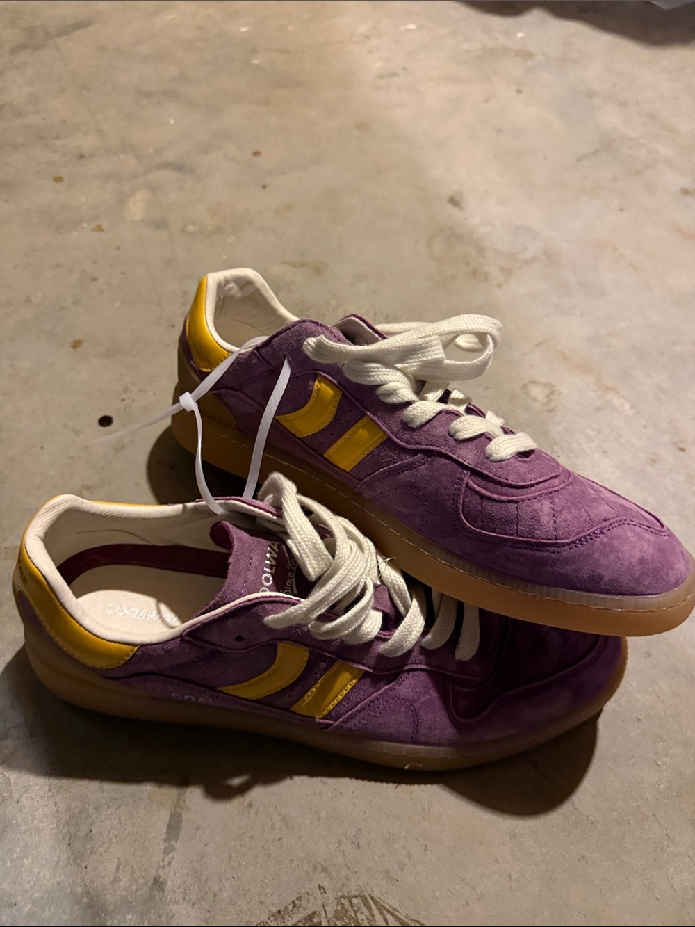Coolway Purple Suede Sneakers with Yellow Accents